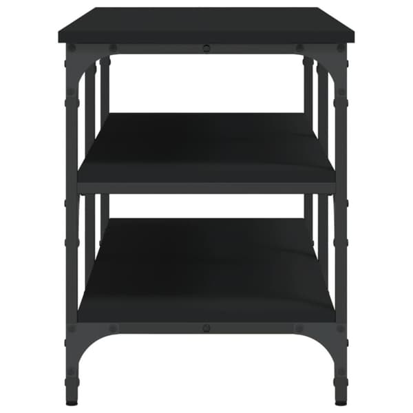 vidaXL skobænk 100x38,5x49 cm konstrueret træ sort