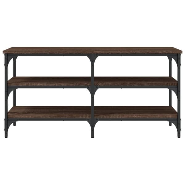 vidaXL skobænk 100x38,5x49 cm konstrueret træ brun egetræsfarve