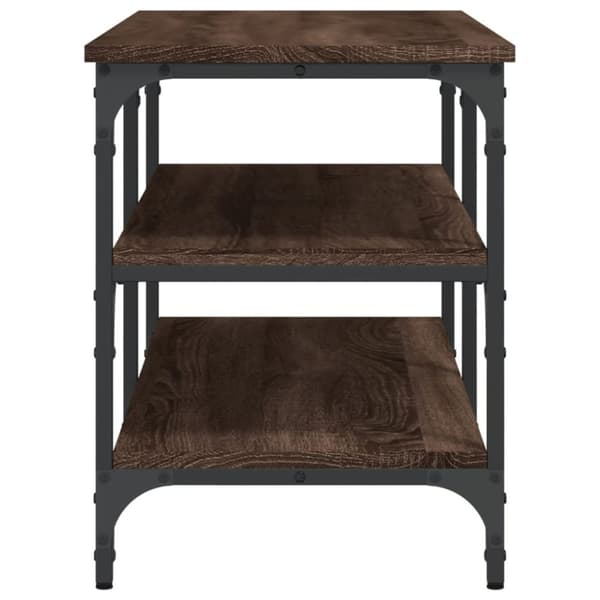 vidaXL skobænk 100x38,5x49 cm konstrueret træ brun egetræsfarve