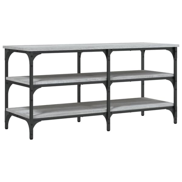 vidaXL skobænk 100x38,5x49 cm konstrueret træ grå sonoma-eg