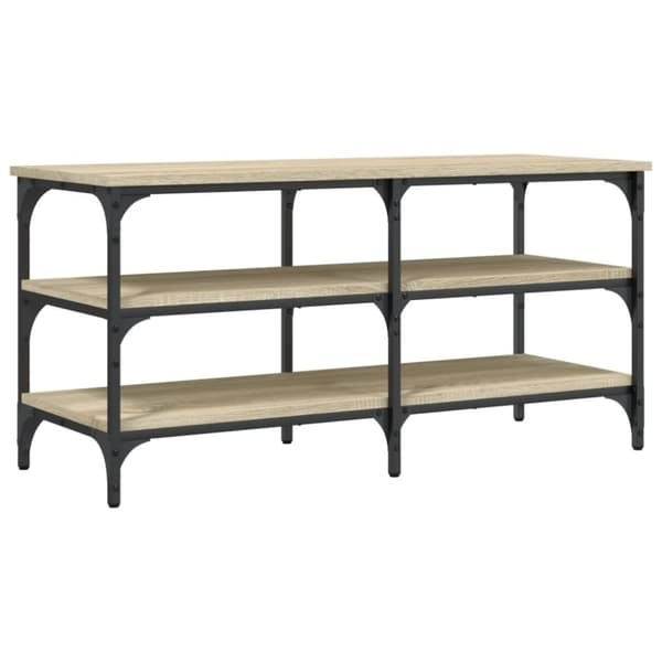 vidaXL Skobänk sonoma-ek 100x38,5x49 cm konstruerat trä