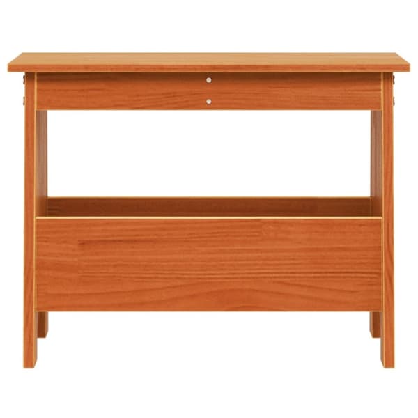 vidaXL entrébænk 60x28x45 cm massivt fyrretræ gyldenbrun