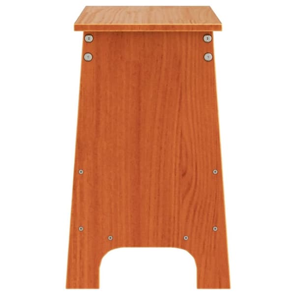 vidaXL entrébænk 60x28x45 cm massivt fyrretræ gyldenbrun