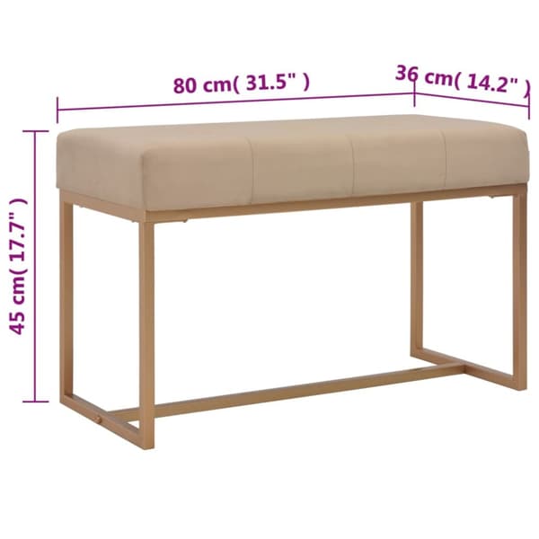 Penkki, 80 cm, beige, sametti