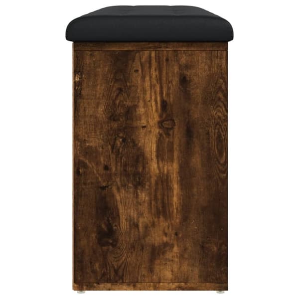 skobænk 102x32x50 cm konstrueret træ røget egetræsfarve