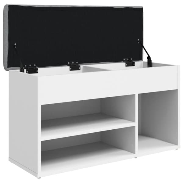 skobænk 82x32x45,5 cm konstrueret træ hvid