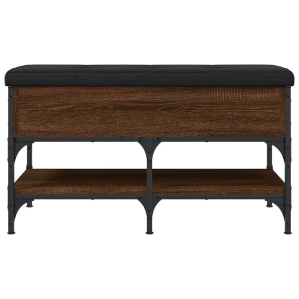 skobænk 82x42x45 cm konstrueret træ brun egetræsfarve