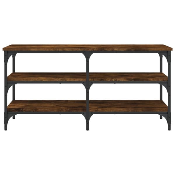 skobænk 100x38,5x49 cm konstrueret træ røget egetræsfarve