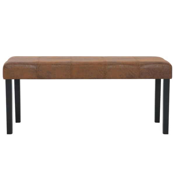 Bänk 106 cm konstmocka brun