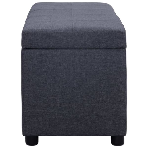 bænk med opbevaringsrum 116 cm polyester mørkegrå