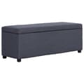 Miniatyrbillede 1 af 8: bænk med opbevaringsrum 116 cm polyester mørkegrå