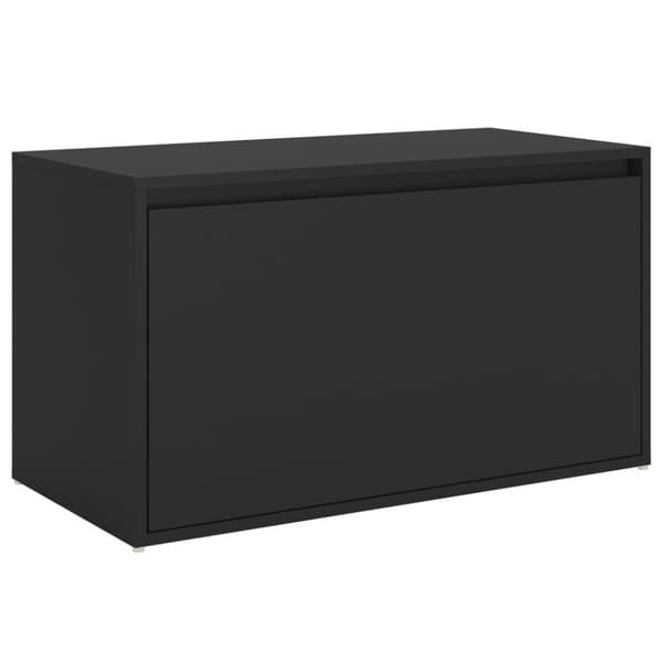 entrébænk 80x40x45 cm konstrueret træ sort