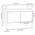 Miniatyrbillede 10 af 10: entrébænk 80x40x60 cm massivt fyrretræ Hvid