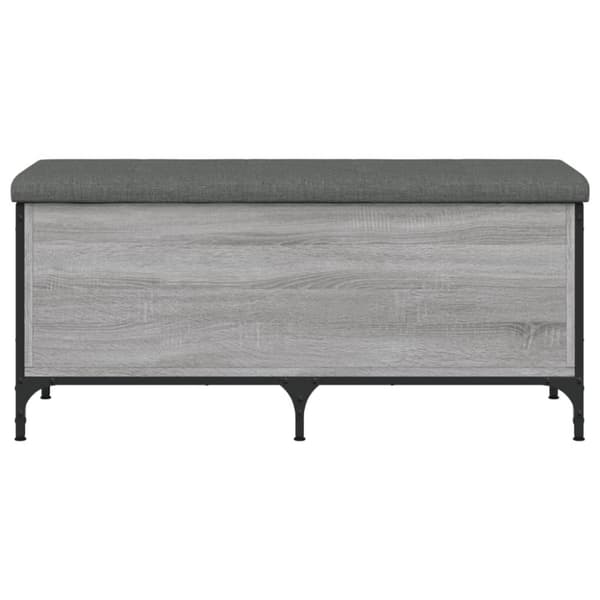 opbevaringsbænk 102x42x45 cm konstrueret træ grå sonoma-eg