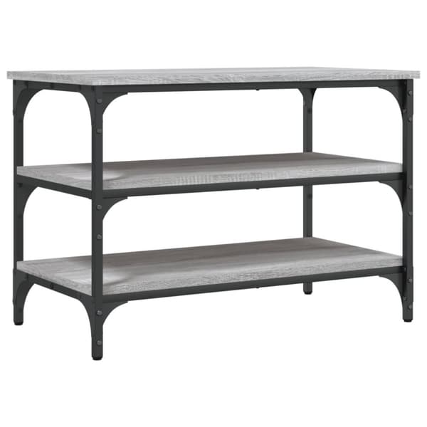 skobænk 70x38,5x49 cm konstrueret træ grå sonoma-eg