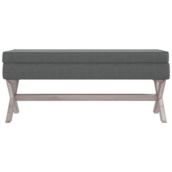 opbevaringsskammel 110x45x49 cm stof mørkegrå