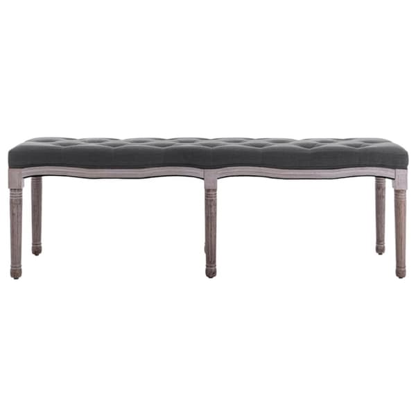 Eteisen penkki, massiivipuuta, 150x40x48 cm, tummanharmaa