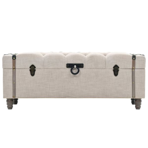Förvaringsbänk set 3 delar massivt trä och stål 112x37x45 cm