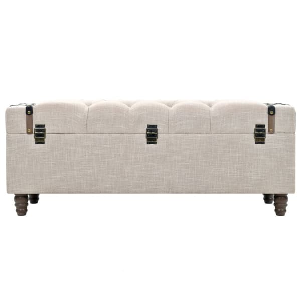 Förvaringsbänk set 3 delar massivt trä och stål 112x37x45 cm