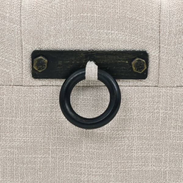 Förvaringsbänk set 3 delar massivt trä och stål 112x37x45 cm