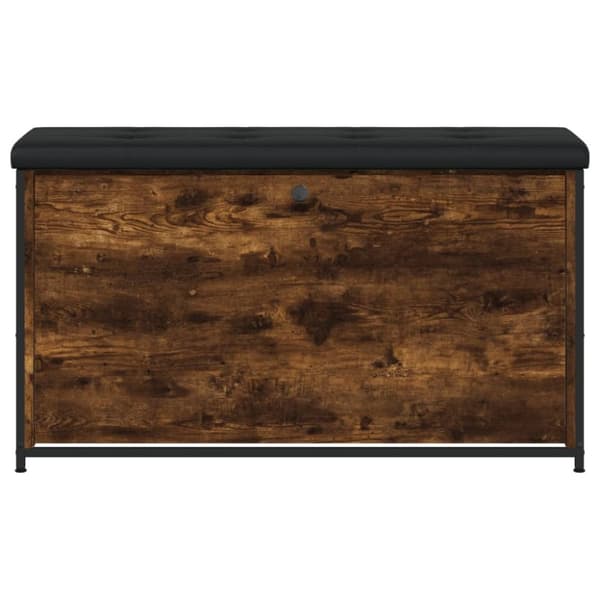 skobænk med vippeskuffe 102x32x56 cm røget egetræsfarve