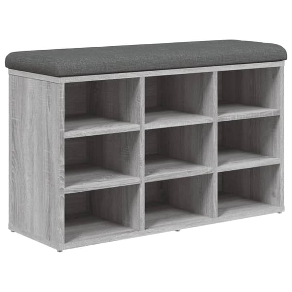 skobænk 82x32x50 cm konstrueret træ grå sonoma-eg