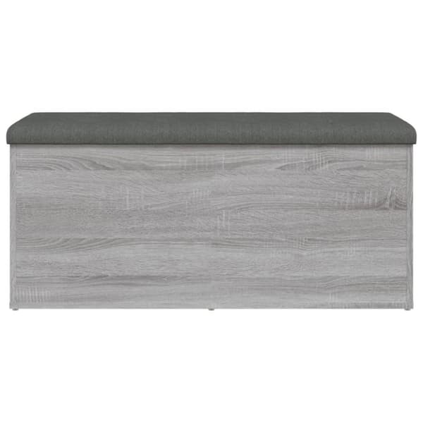 opbevaringsbænk 102x42x45 cm konstrueret træ grå sonoma-eg