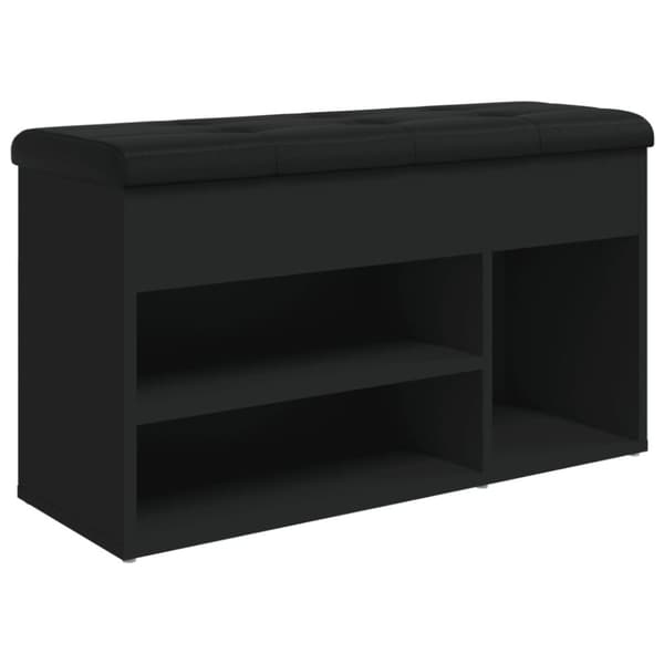 Kenkäpenkki, musta, 82x32x45,5 cm, puupohjainen materiaali