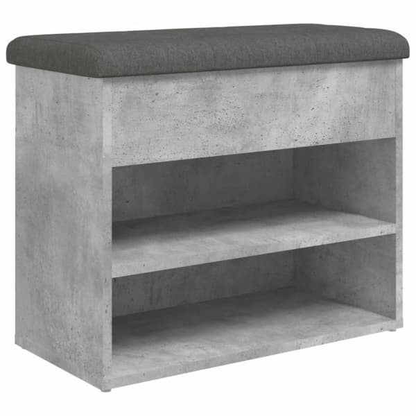 Kenkäpenkki, betonin harmaa, 62x32x50 cm