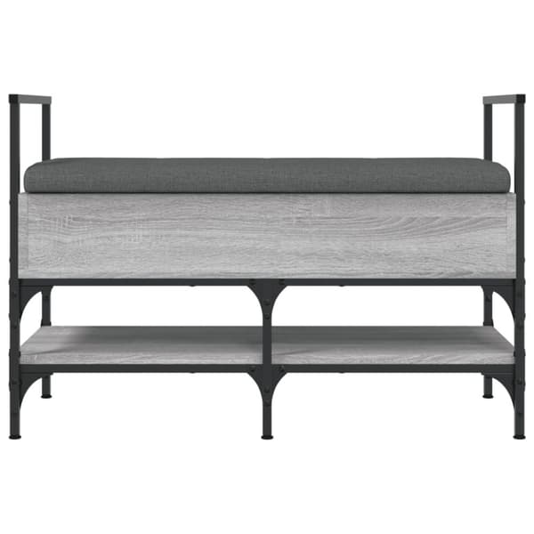 skobænk 85,5x42x57,5 cm konstrueret træ grå sonoma-eg
