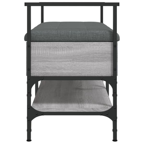 skobænk 85,5x42x57,5 cm konstrueret træ grå sonoma-eg