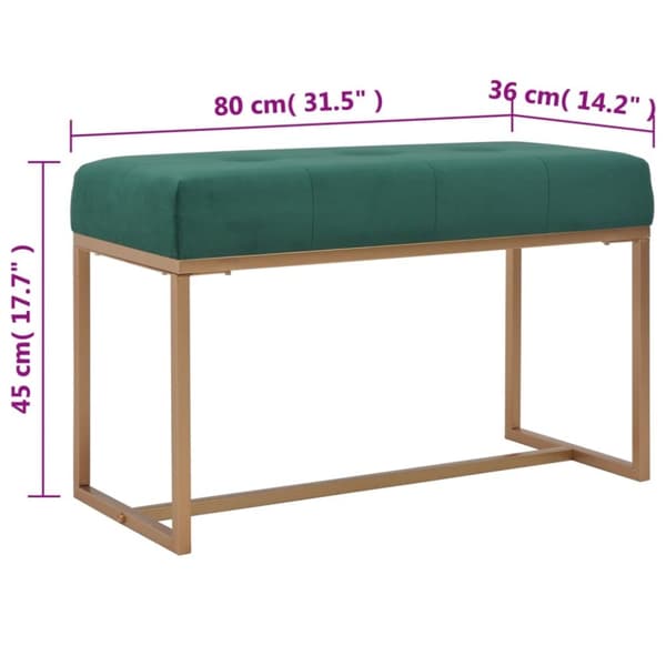 Penkki, 80 cm, vihreä, sametti
