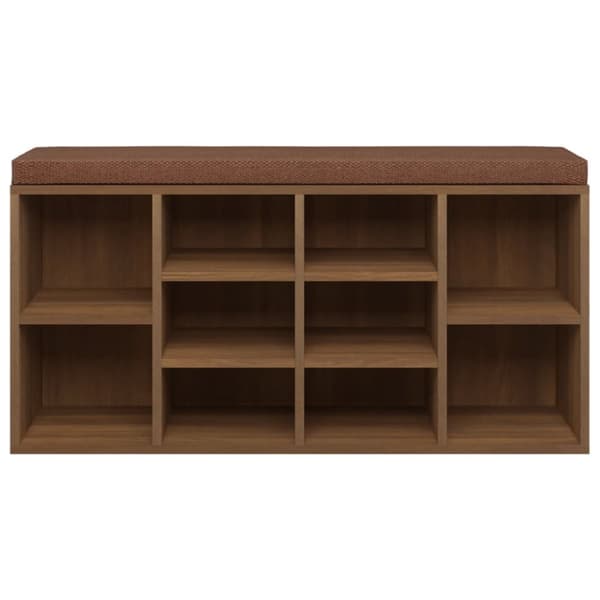 skobænk 103x30x48 cm konstrueret træ Brun egetræ