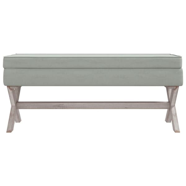 opbevaringsskammel 110x45x49 cm velour lysegrå