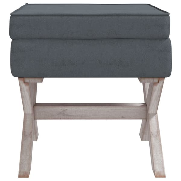 opbevaringsskammel 45x45x49 cm velour mørkegrå