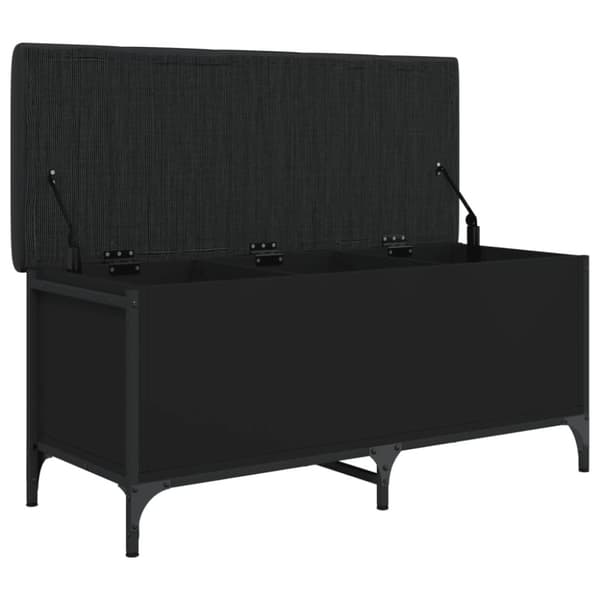Penkki säilytystilalla, musta, 102x42x45 cm