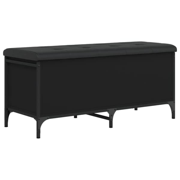 Penkki säilytystilalla, musta, 102x42x45 cm