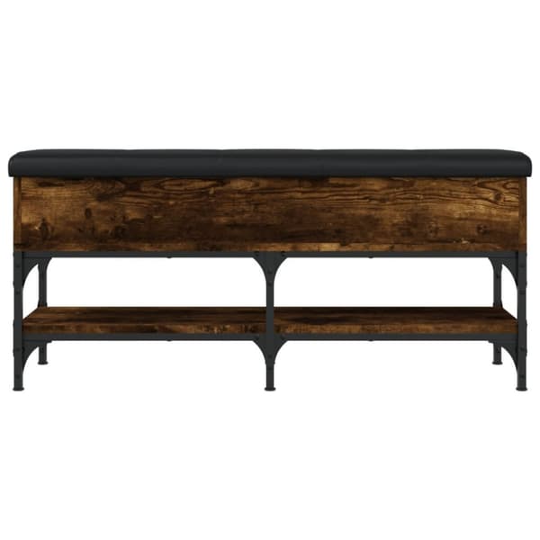 skobænk 102x32x45 cm konstrueret træ røget egetræsfarve