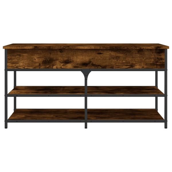 skobænk 100x42,5x50 cm konstrueret træ røget egetræsfarve