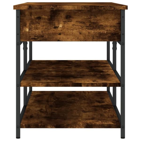 skobænk 100x42,5x50 cm konstrueret træ røget egetræsfarve