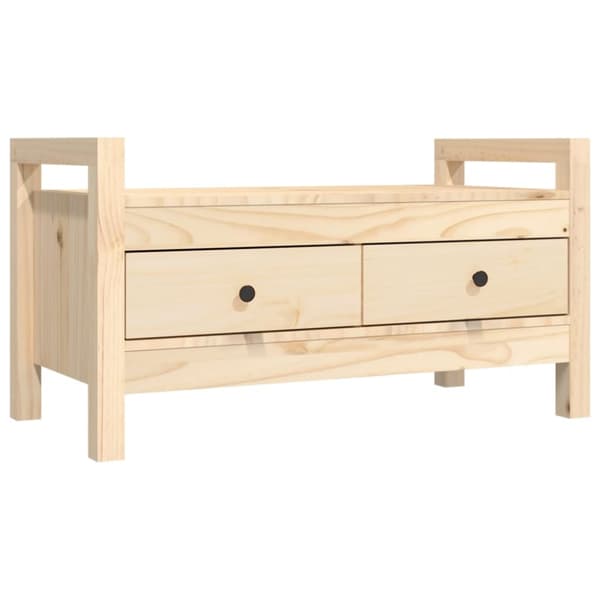 vidaXL entrébænk 80x40x43 cm massivt fyrretræ -  Opbevaringsbænke