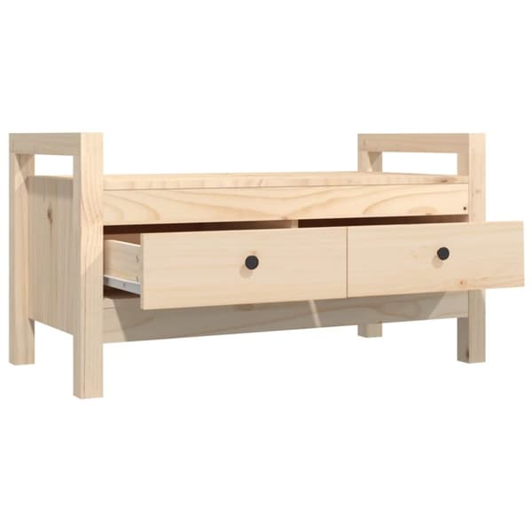 vidaXL entrébænk 80x40x43 cm massivt fyrretræ -  Opbevaringsbænke