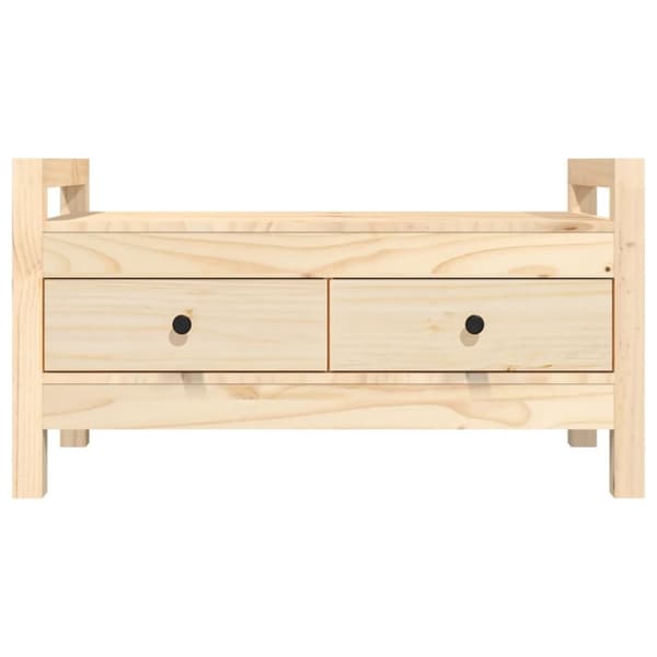vidaXL entrébænk 80x40x43 cm massivt fyrretræ -  Opbevaringsbænke