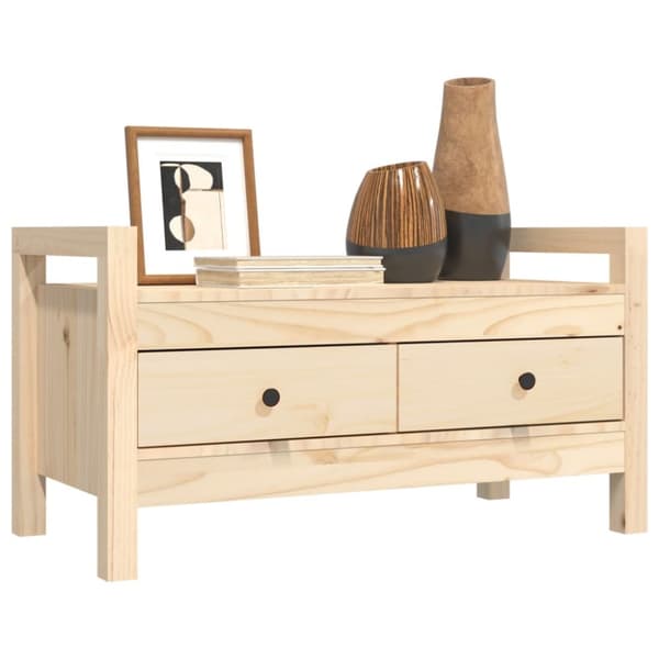 vidaXL entrébænk 80x40x43 cm massivt fyrretræ -  Opbevaringsbænke
