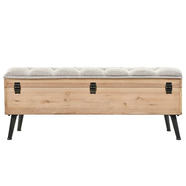 vidaXL Säilytyspenkki 110 cm täysi kuusi -  Eteis- & säilytyspenkit