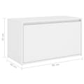 Miniatyrbillede 9 af 9: vidaXL entrébænk 80x40x45 cm spånplade hvid -  Opbevaringsbænke