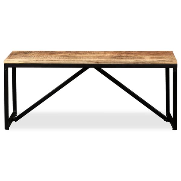 vidaXL Penkki kiinteä mangopuu 110x35x45 cm - Eteis- & säilytyspenkit