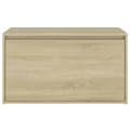 Miniatyrbillede 6 af 9: The Living Store entrébænk 80x40x45 cm spånplade sonoma-eg -  Opbevaringsbænke