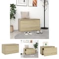 Miniatyrbillede 1 af 9: The Living Store entrébænk 80x40x45 cm spånplade sonoma-eg -  Opbevaringsbænke