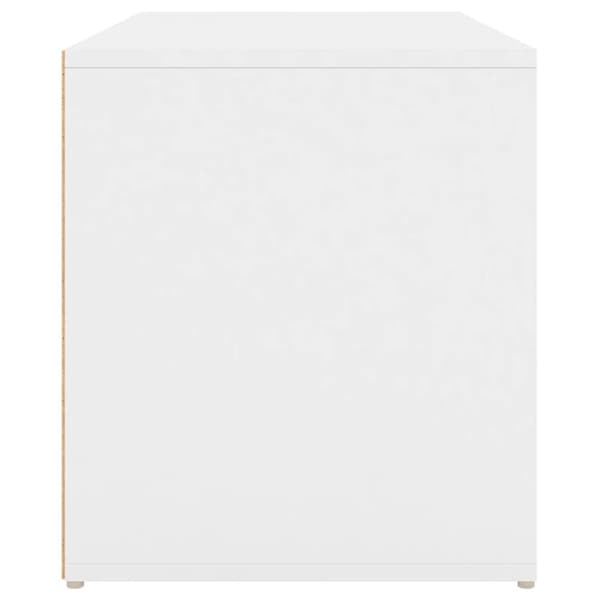 The Living Store entrébænk 80x40x45 cm spånplade hvid -  Opbevaringsbænke